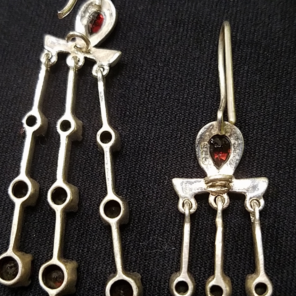 Ruby Dangling Earrings - image 3